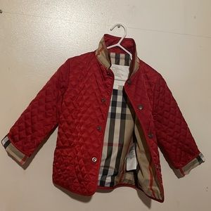 Burberry girls size 2Y red jacket. FINAL PRICE